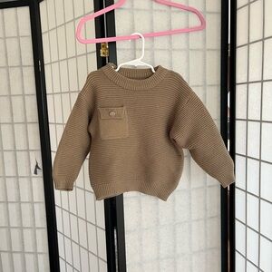 Cozy Tan Chunky Knit Sweater 4t